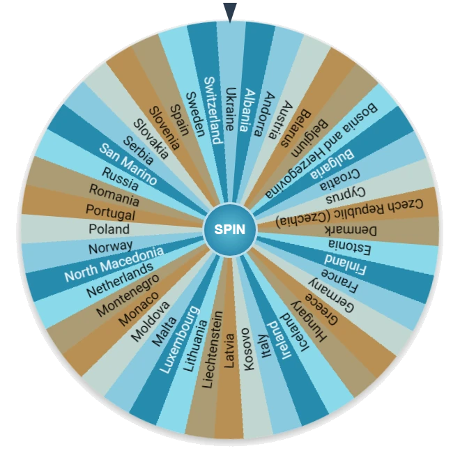 Europe Countries Wheel Preview