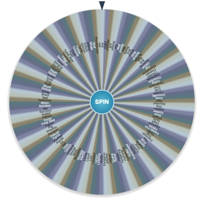 Random Animal Generator Wheel