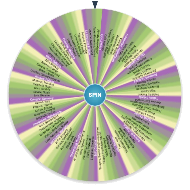 Random Cities in Europe Wheel Preview