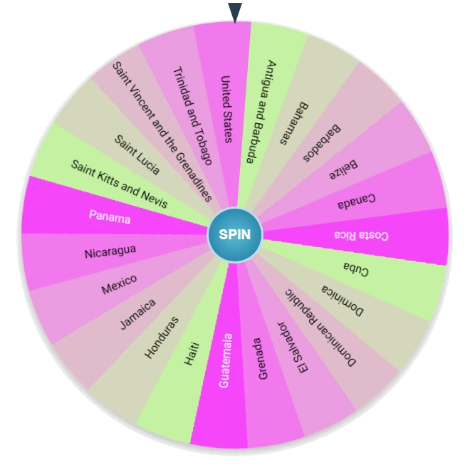 Random Countries of North America Wheel Preview