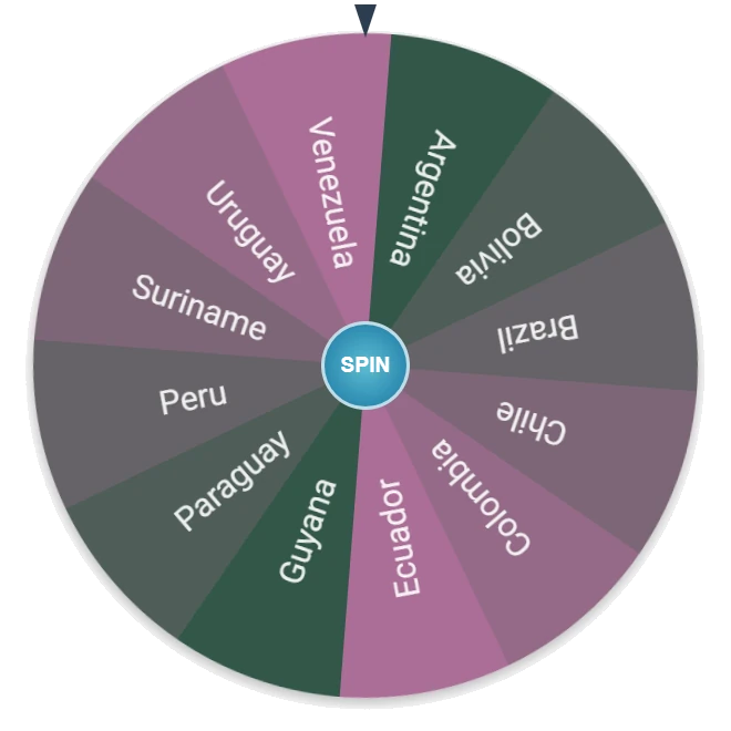 Random Countries of South America Wheel Preview