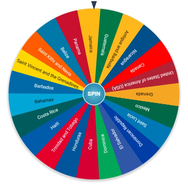 Random North America Countries Wheel Preview