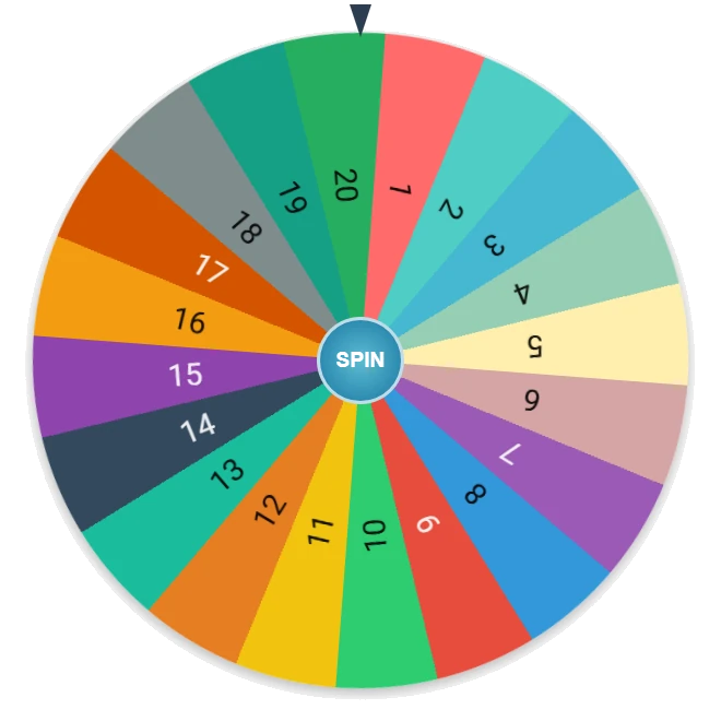 Random Number Wheel 1–20