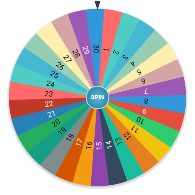 Random Number Wheel 1–30