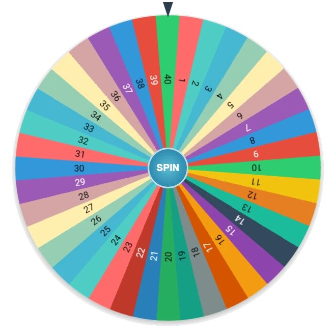 Random Number Wheel 1–40