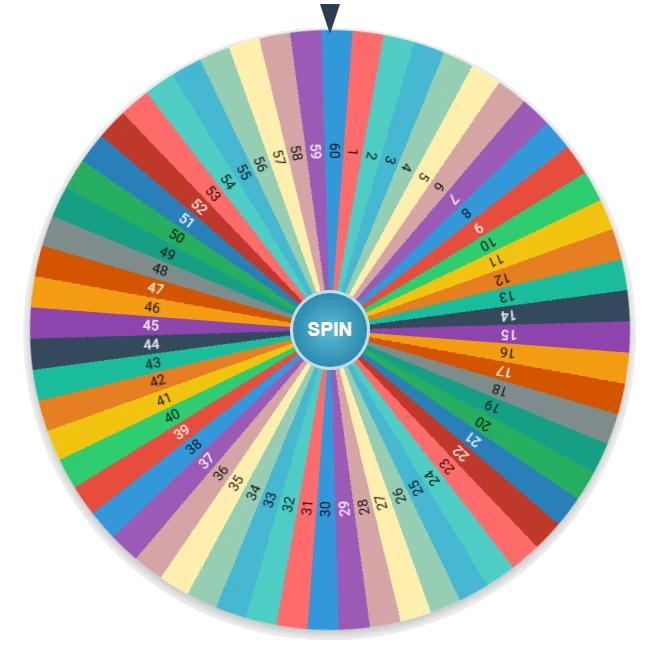 Random Number Wheel 1–60