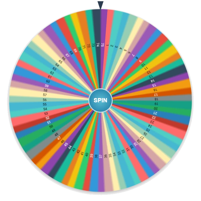 Random Number Wheel 1–75