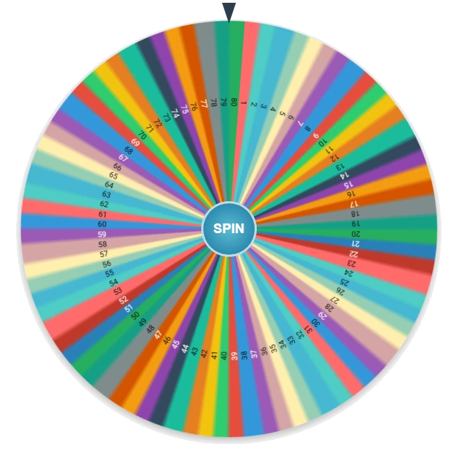 Random Number Wheel 1–80