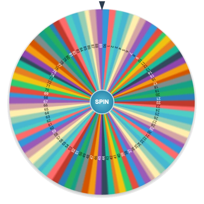 Random Number Wheel 1–90