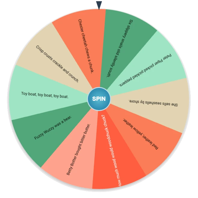 Tongue Twisters Wheel